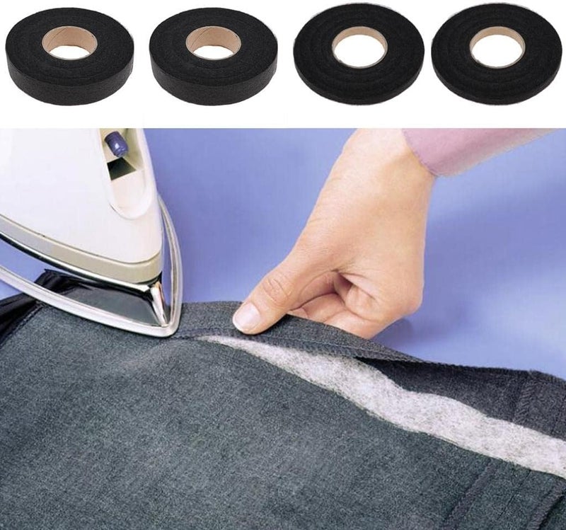 klarako 90 Yards Fusion Fabric Hem Adhesive Tape Craft Sewing Accessories  Black, 1cm - Image 5