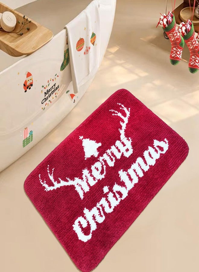 BOANKODU Super Soft Christmas Carpet - Microfiber Bath Rugs, Non-Slip Mat Washable (20x32 + 16x24 Inches) - Image 2