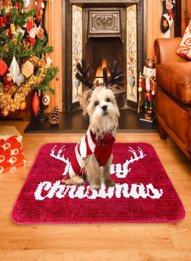 BOANKODU Super Soft Christmas Carpet - Microfiber Bath Rugs, Non-Slip Mat Washable (20x32 + 16x24 Inches) - Image 3
