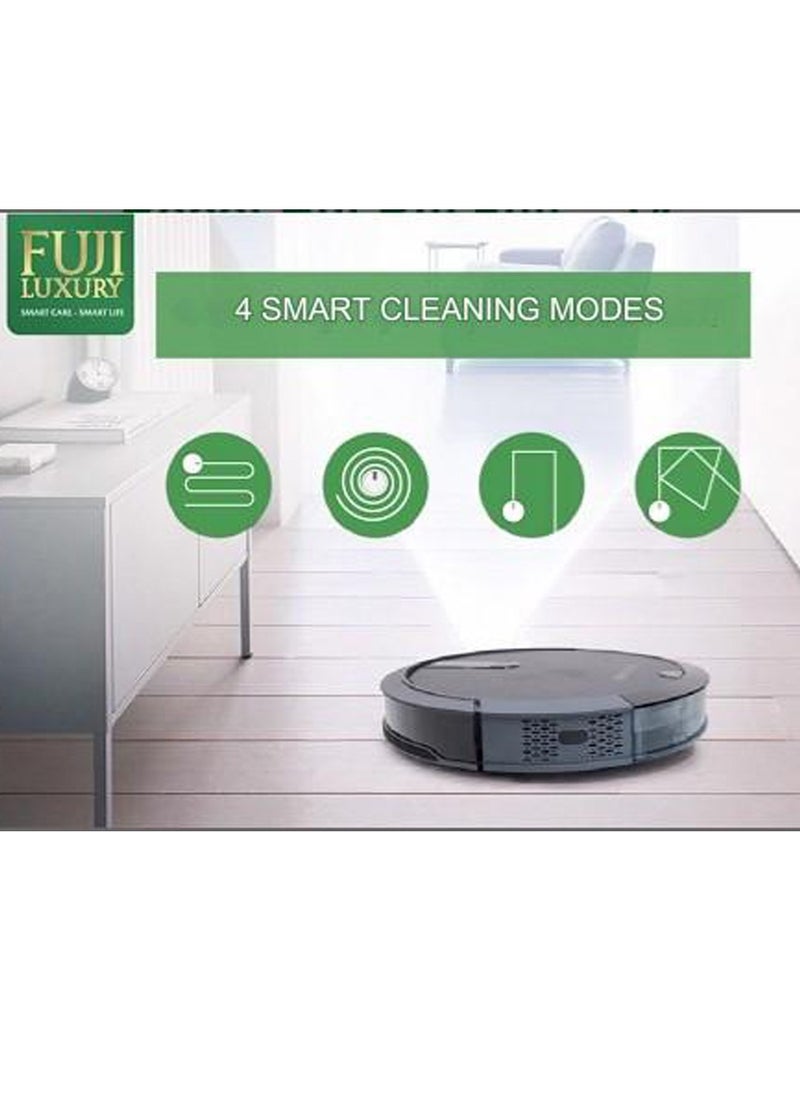 Fuji Luxury - Fuji Luxury T4 Automatic Vacuum Cleaner Robot with Remote Control – Smart Navigation, Powerful Suction, Quiet Operation, Multi-Surface Cleaning, Long Battery Life, Ideal for Home & Pet Hair Cleaning - Image 1