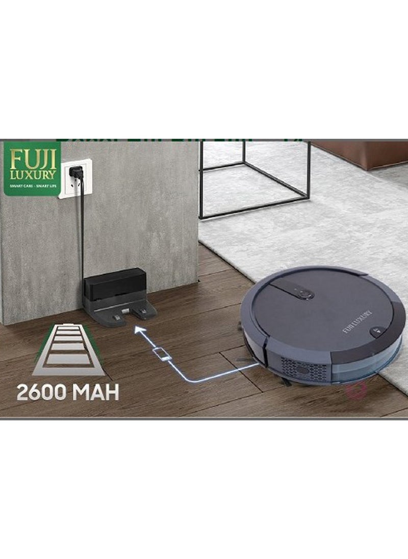 Fuji Luxury - Fuji Luxury T4 Automatic Vacuum Cleaner Robot with Remote Control – Smart Navigation, Powerful Suction, Quiet Operation, Multi-Surface Cleaning, Long Battery Life, Ideal for Home & Pet Hair Cleaning - Image 1