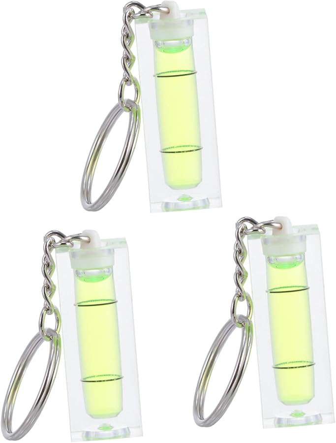 3Pcs Mini Keychain Bubble Level Spirit Level for RV Camping Horizontal Ruler - Image 2