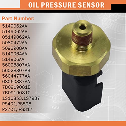 KGGMGUG Engine Oil Pressure Sensor Switch Sender Fits for Chrysle 200 Dodge Challenger Ram Jeep Cherokee Wrangler Vw Routan Models 5149062AA 5149062AB 56028807AA - Image 3