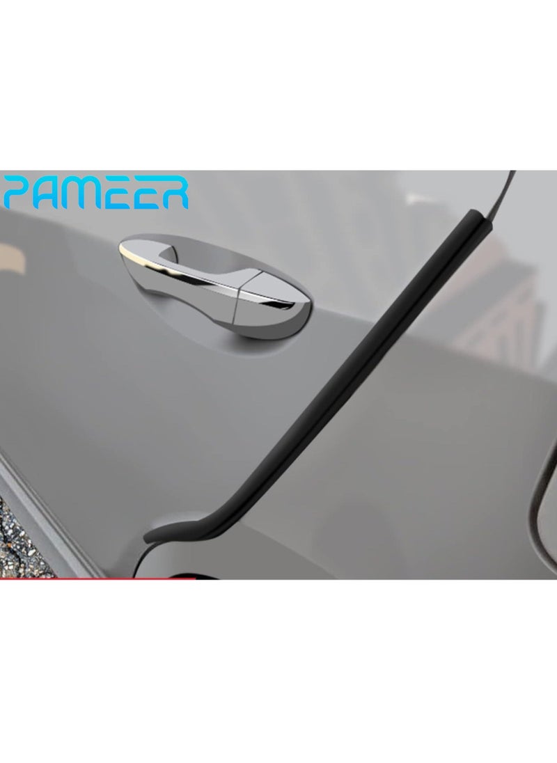 PAMEER - Car Door Edge Guard Protectors P Shape Rubber Edge Trim Rubber Clip Buffer to Avoid Collision with Other Vehicle Bodies Size 25cm Black Color - Image 1