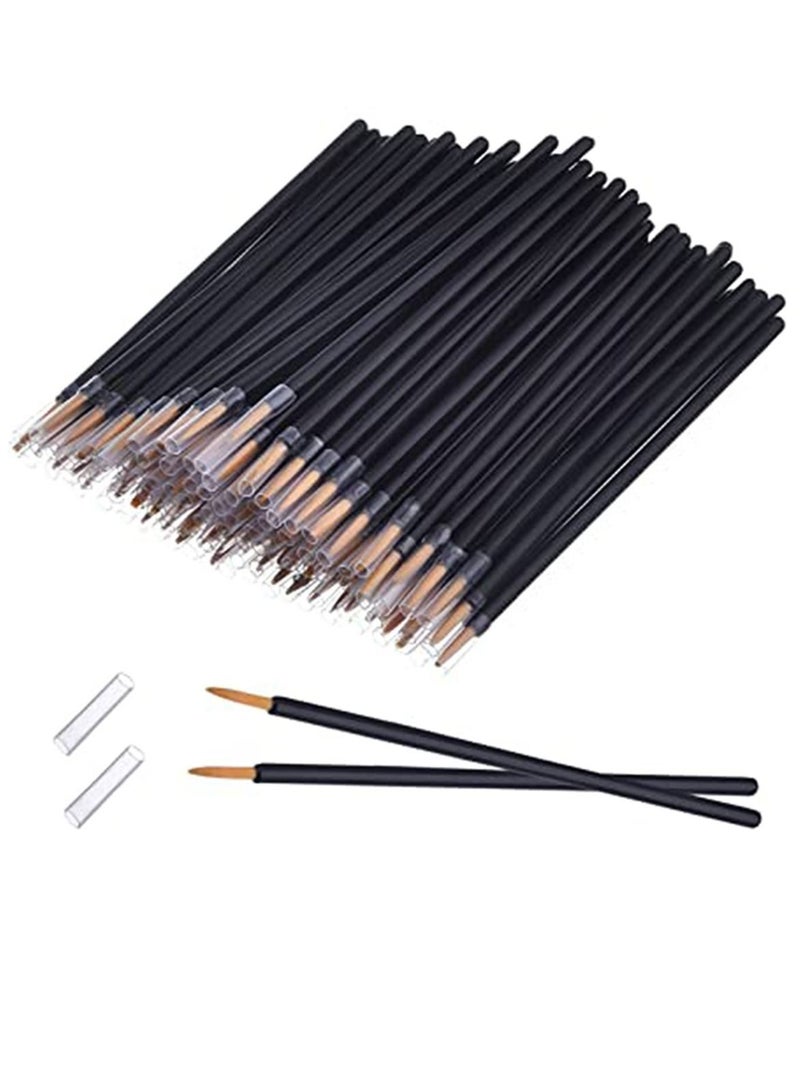 Captaintech Makeup Brush, 100 Pack Disposable Eyeliner Brush Applicator Cosmetic Eye Wands Makeup Tool Makeup Eye Liner Tools Wands Applicator - Image 1