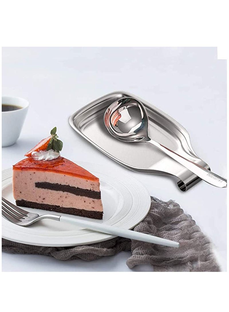 كاست ويف بقية الملعقة لسطح الموقد ، حامل كبير من الفولاذ المقاوم للصدأ للخدمة الشاقة للمطبخ ومغرفة الملعقة والفرشاة وأواني الطبخ الأخرى - Image 3