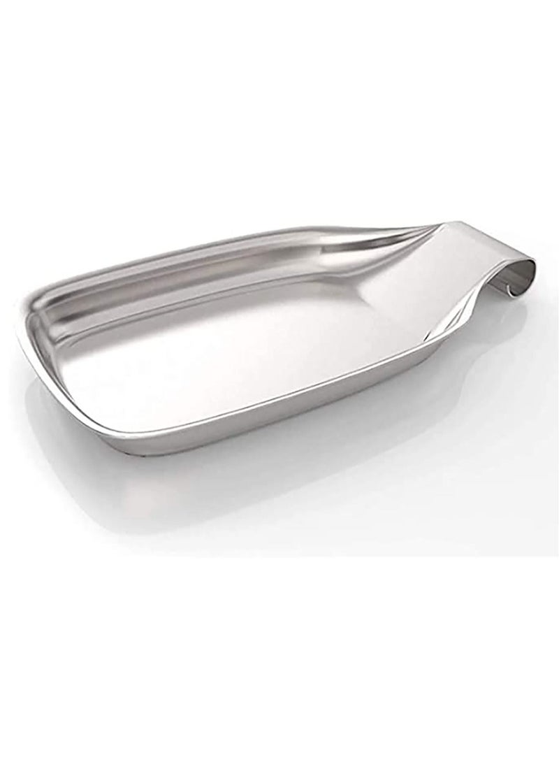 كاست ويف بقية الملعقة لسطح الموقد ، حامل كبير من الفولاذ المقاوم للصدأ للخدمة الشاقة للمطبخ ومغرفة الملعقة والفرشاة وأواني الطبخ الأخرى - Image 1