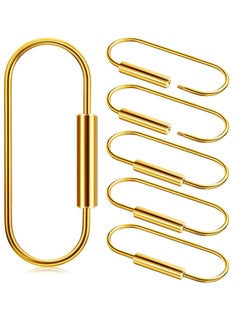 6PCS Brass Screw Lock Clip Key Chain Ring Car Keychain Brass Key Holder for Men Women