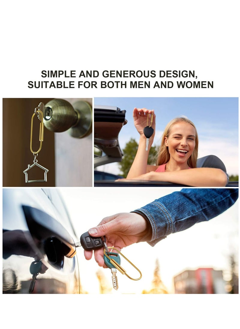 Oasisgalore - 6PCS Brass Screw Lock Clip Key Chain Ring Car Keychain Brass Key Holder for Men Women - Image 1