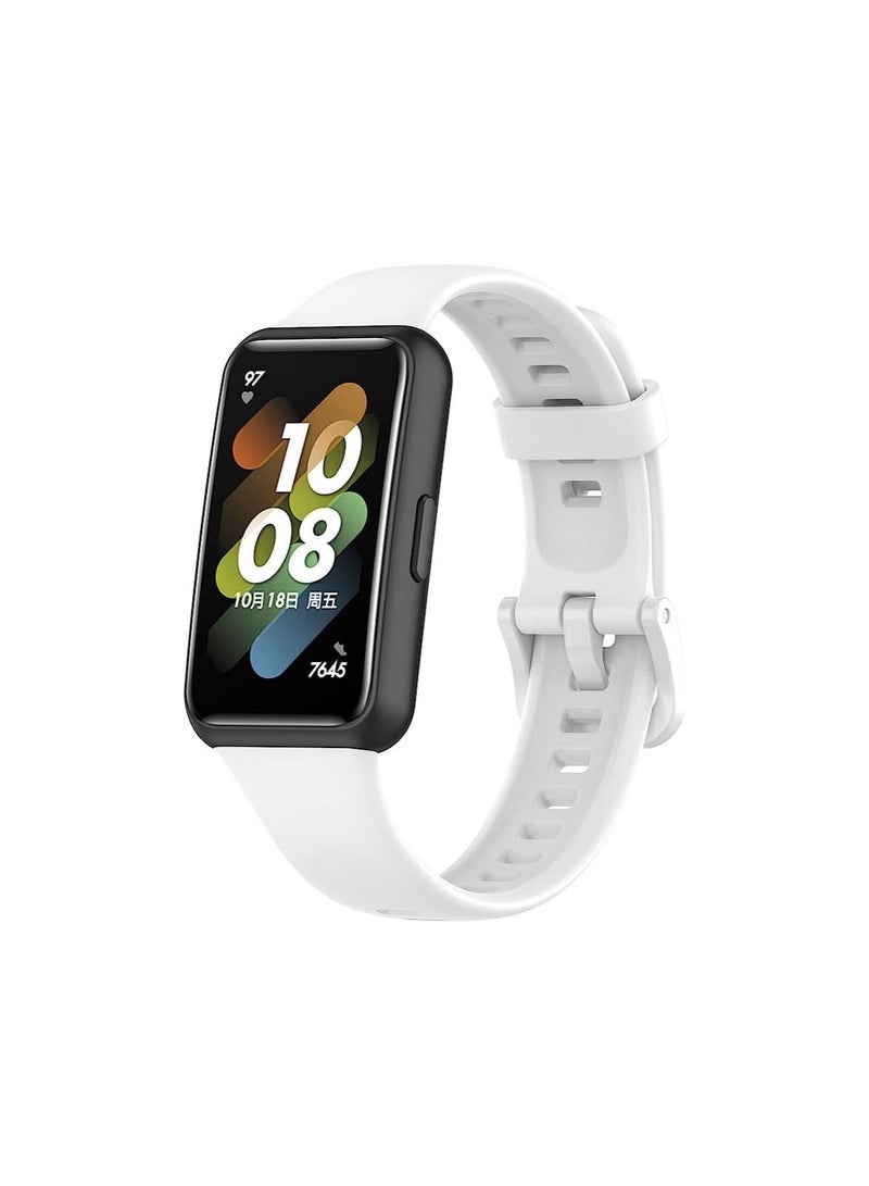 Sport Watch Strap Compatible with Huawei Band 7 / Honor Band 7 Bracelet, Sweatproof Lightweight Silicone Wristband Replacement Band Compatible