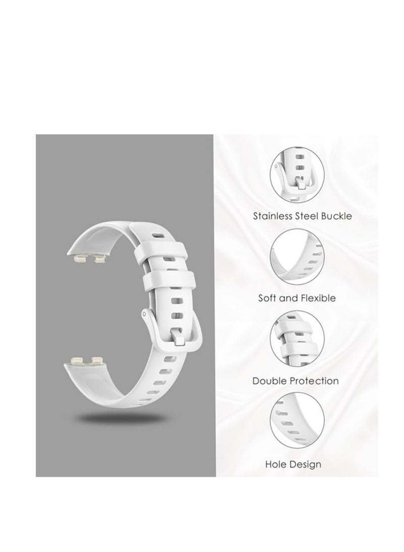 Sport Watch Strap Compatible with Huawei Band 7 / Honor Band 7 Bracelet, Sweatproof Lightweight Silicone Wristband Replacement Band Compatible