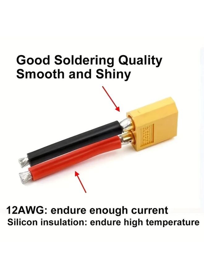 5 أزواج من موصل XT60 ذكر وأنثى مع سلك سيليكون 12AWG لبطارية الدرون - Image 4