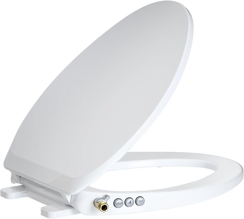 Clirass Bidet Toilet Seat – Non-Electric, Self-Cleaning Dual Nozzles for Frontal & Rear Wash, Adjustable Water Pressure, Slow-Close Lid, Fits Elongated Toilets – Hygienic & Eco-Friendly Upgrade (Elongated) - Image 1