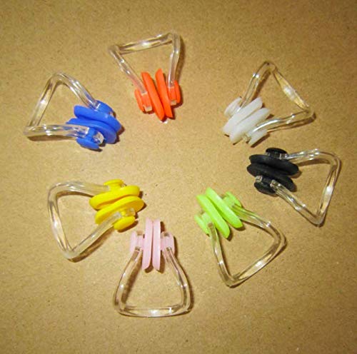 DNHCLL 5PCS Soft Silicone Swimming Nose Clip Surfing Nose Plug Waterproof Nose Protector for Swimming and Training for Adults Kids (5 Colors) - Image 2