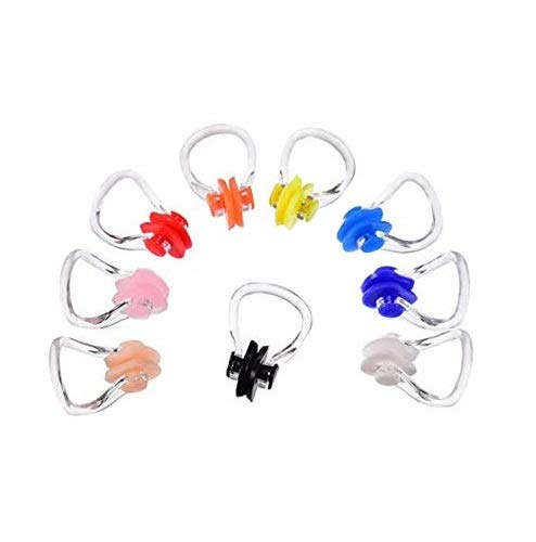 DNHCLL 5PCS Soft Silicone Swimming Nose Clip Surfing Nose Plug Waterproof Nose Protector for Swimming and Training for Adults Kids (5 Colors) - Image 1