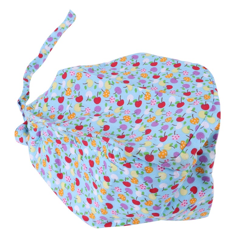 Colorful Printing Hat Adjustable Lace-up Cotton Working Hat Protector for Worker - Image 1