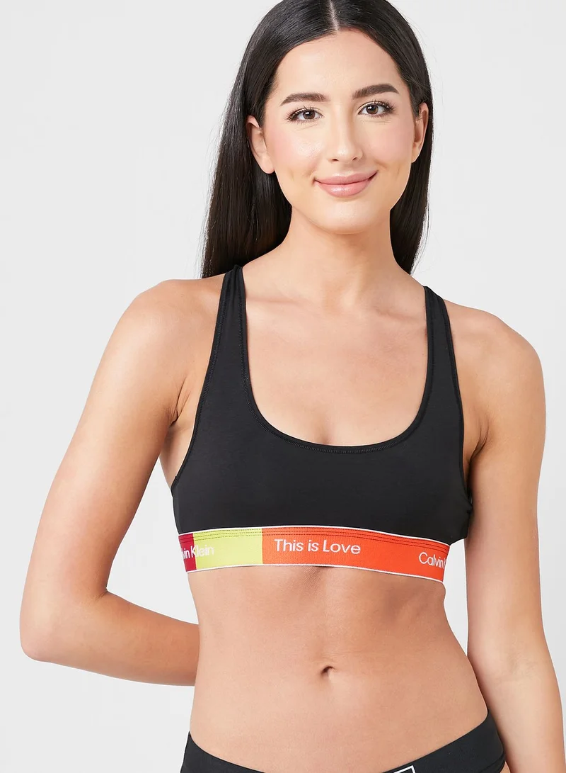 CALVIN KLEIN Logo Band Bikini Top