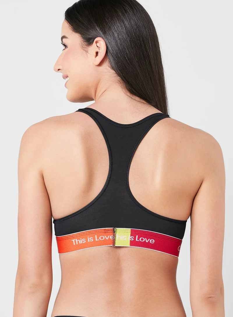 CALVIN KLEIN Logo Band Bikini Top