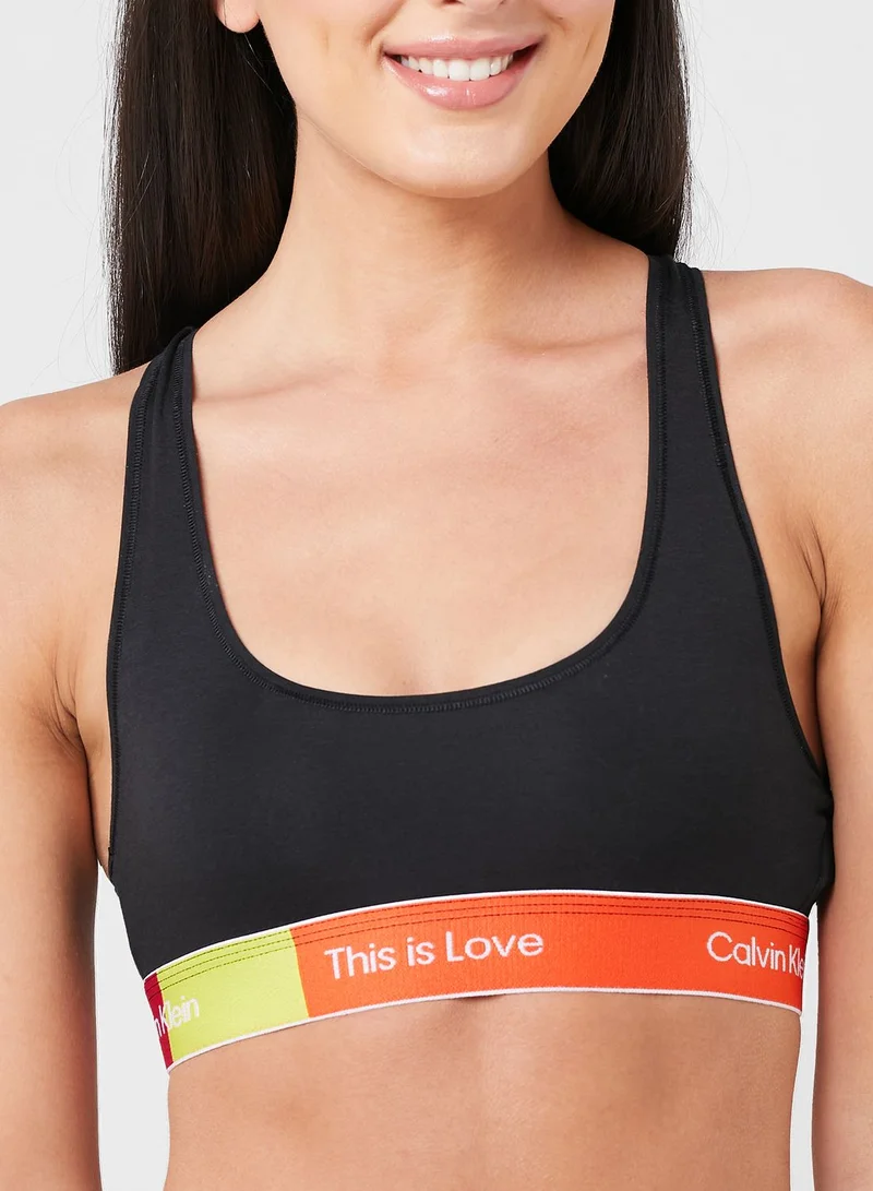 CALVIN KLEIN Logo Band Bikini Top