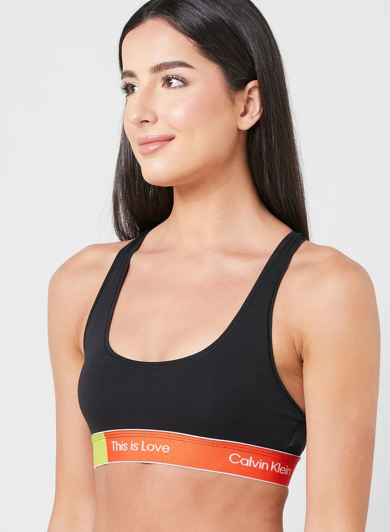 CALVIN KLEIN Logo Band Bikini Top