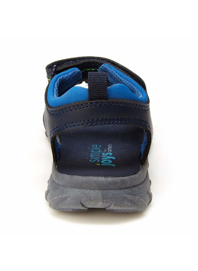 Simple Joys by Carter's Boy's Rowan Beach Sandal, Navy, 6 Toddler - Image 3