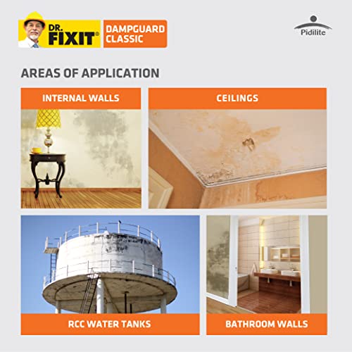 Dr. Fixit د. فيكسيت دامبجارد كلاسيك دامب-بروف - 500جم، طلاء للجدران الداخلية، الأسقف، خزانات المياه RCC - Image 3