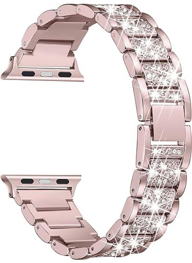 Y&D For Apple Watch 42/44/45/49mm Full Diamond Zinc Alloy Strap - Image 1