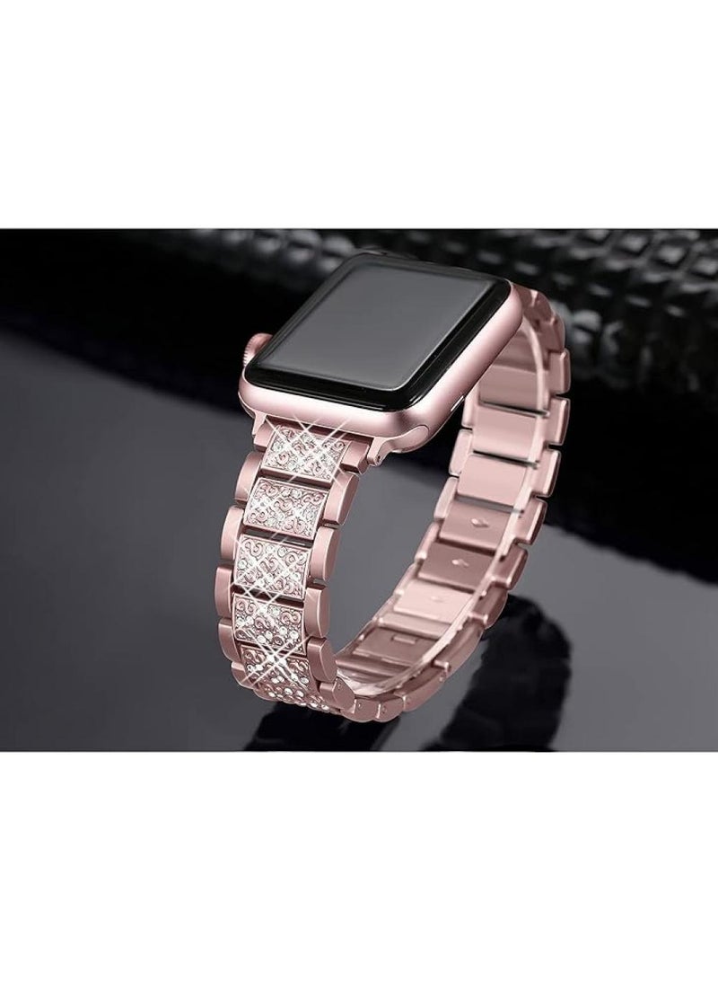 Y&D For Apple Watch 42/44/45/49mm Full Diamond Zinc Alloy Strap - Image 4
