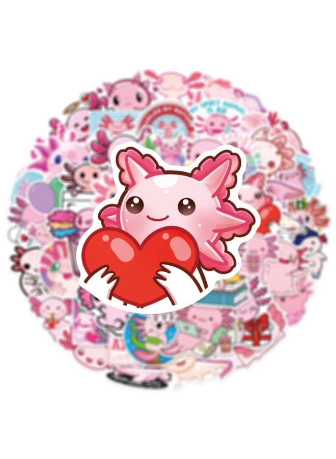 NIBEMINENT 50 Pcs Salamander Hexaceae Deco Kit Waterproof Stickers, High Definition Printing Bright Colors, Suitable for Laptop Skateboard Luggage Water Bottle Guitar DIY - Image 3