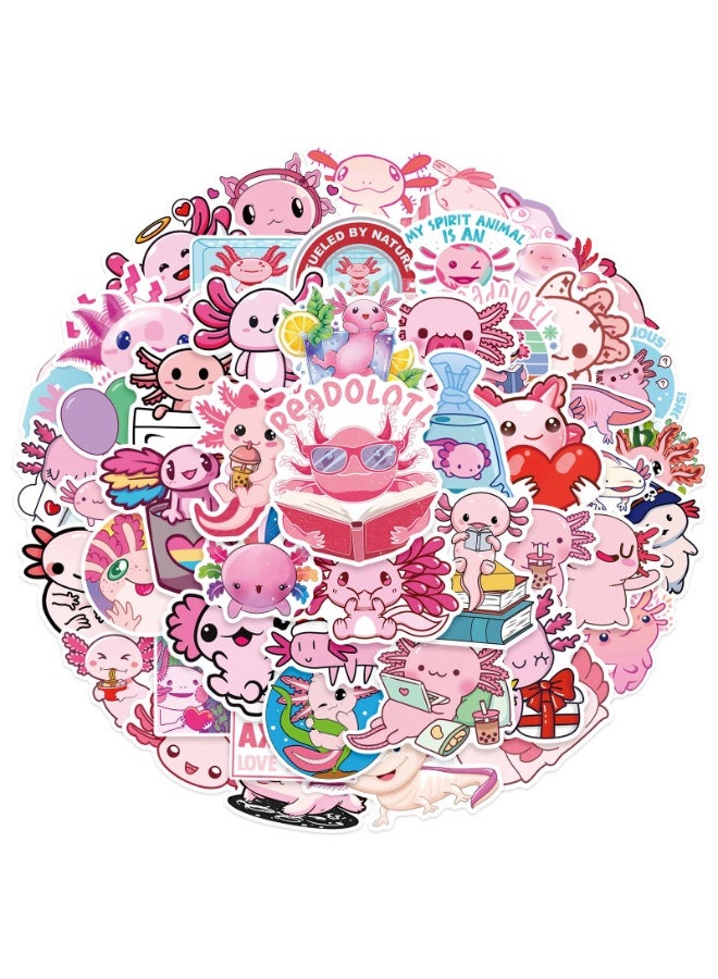 NIBEMINENT 50 Pcs Salamander Hexaceae Deco Kit Waterproof Stickers, High Definition Printing Bright Colors, Suitable for Laptop Skateboard Luggage Water Bottle Guitar DIY - Image 2