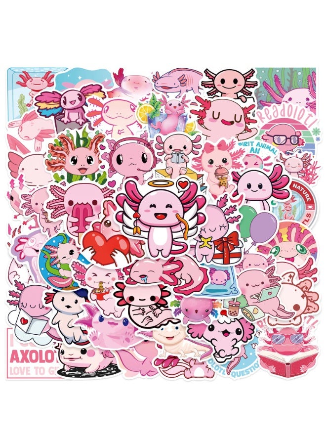 NIBEMINENT 50 Pcs Salamander Hexaceae Deco Kit Waterproof Stickers, High Definition Printing Bright Colors, Suitable for Laptop Skateboard Luggage Water Bottle Guitar DIY - Image 1