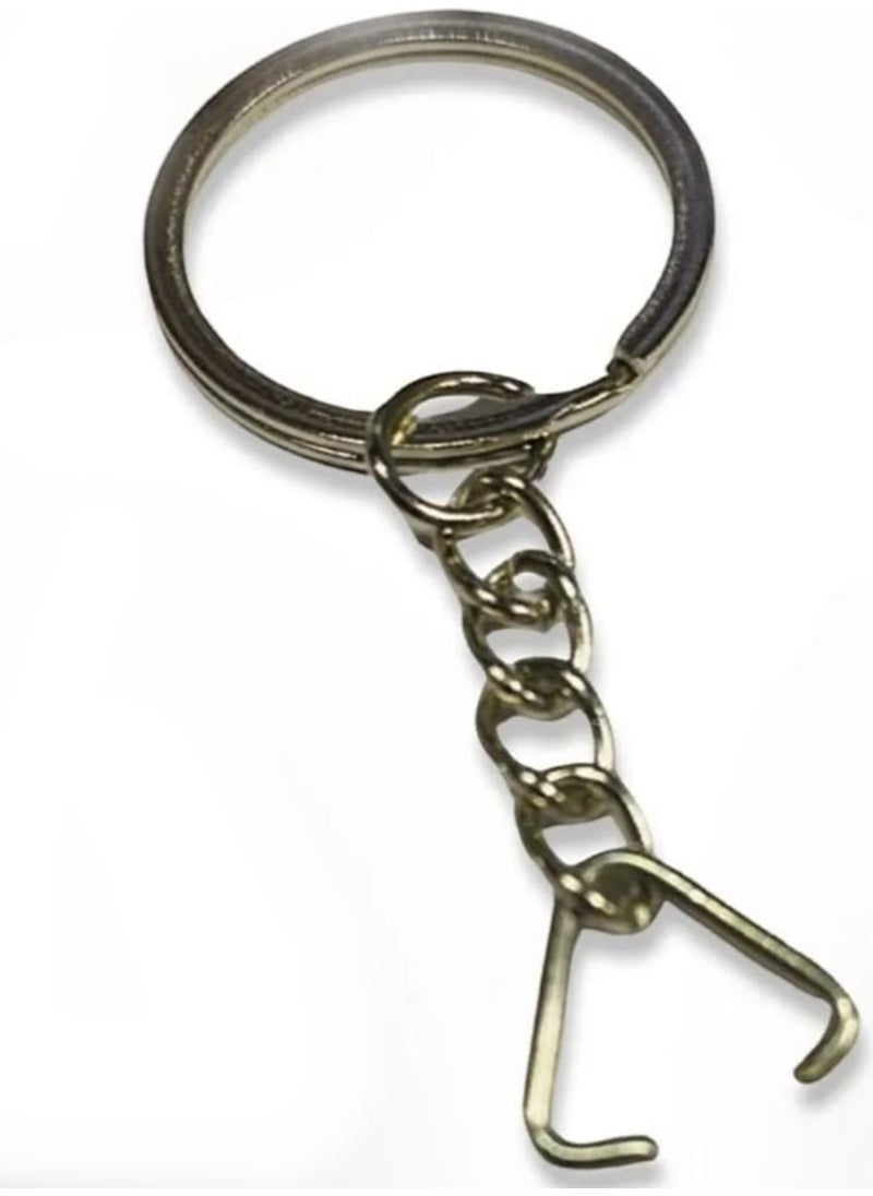 TıkTık AL TıkTık BUY 100 pcs Keychain Ring with Chain and Triangle Device 