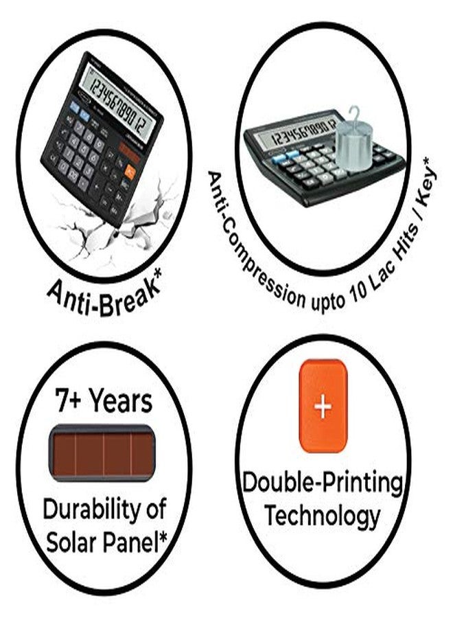Bambalio 12 Digits BL-800 Big Display & Metallic Panel 3 Years Warranty Electronic Calculator, Silver, Medium Size - Image 5