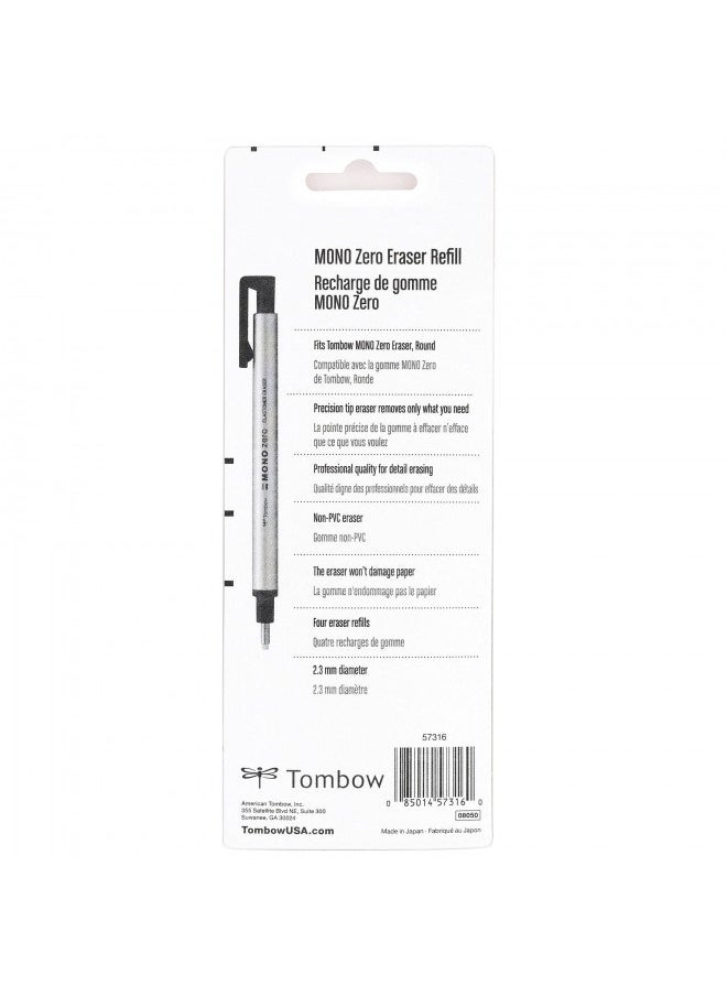 Tombow Tombow 57316 Mono Zero Eraser Refills, Round 2.3Mm, 2-Pack  - Image 2