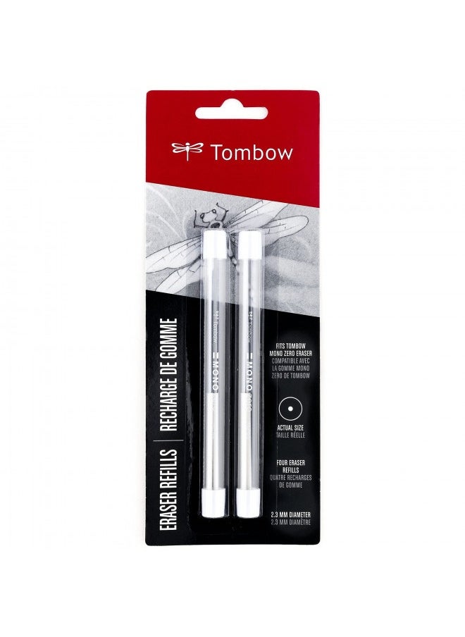 Tombow Tombow 57316 Mono Zero Eraser Refills, Round 2.3Mm, 2-Pack  - Image 1