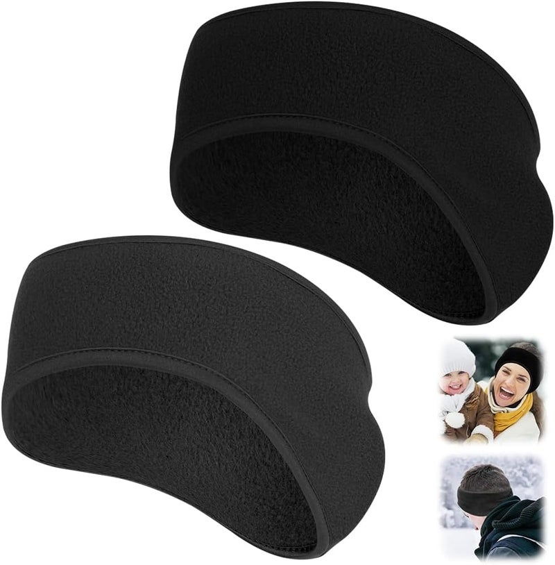 Komake Ear Warmers Headband, Fleece Earmuffs Running Headband Winter Ear Covers Moisture Wicking Ski Sport Headband for Men & Women (19.2 inches, One Size, Cycling) - Image 1