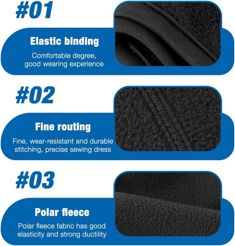 Komake Ear Warmers Headband, Fleece Earmuffs Running Headband Winter Ear Covers Moisture Wicking Ski Sport Headband for Men & Women (19.2 inches, One Size, Cycling) - Image 4
