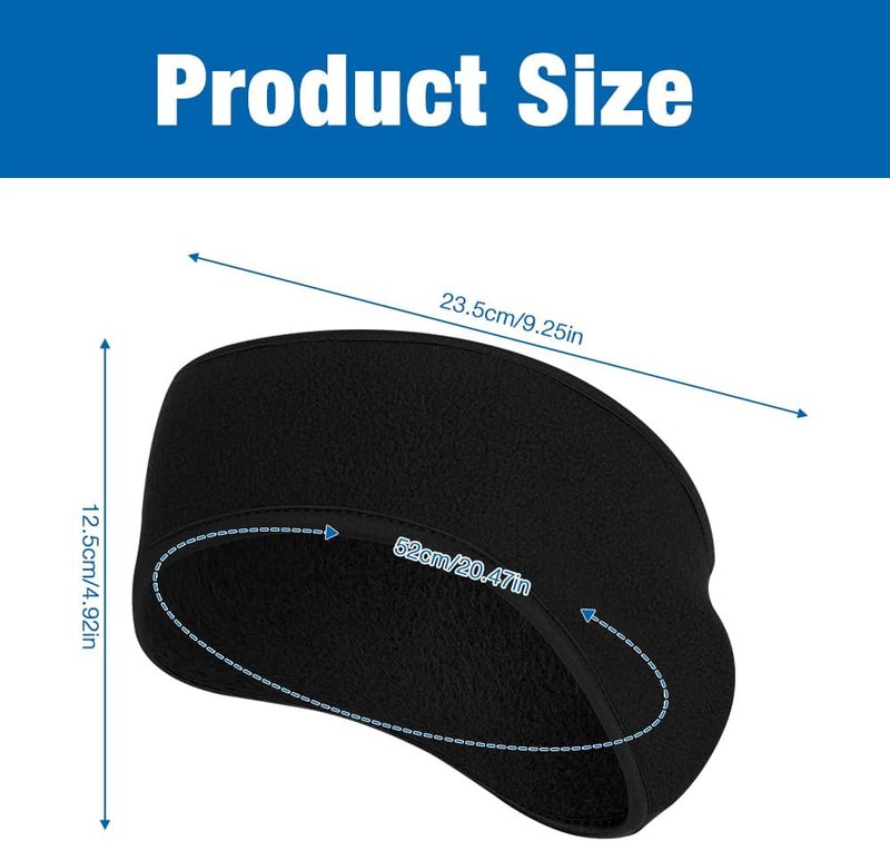 Komake Ear Warmers Headband, Fleece Earmuffs Running Headband Winter Ear Covers Moisture Wicking Ski Sport Headband for Men & Women (19.2 inches, One Size, Cycling) - Image 2