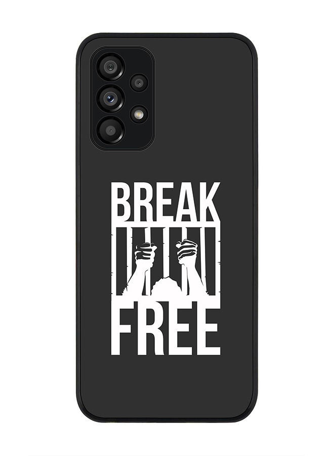 Stylizedd Rugged Black edge case for Samsung Galaxy A23 (LTE/4G) Slim fit Soft Case Flexible Rubber Edges Anti Drop TPU Gel Thin Cover - Break Free - Image 1