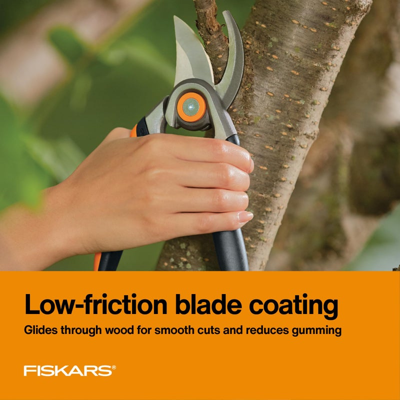 Fiskars Bypass Pruning Shears, 1-Inch Cut Capacity Softgrip Pruner, Forged Steel Replaceable Blade Stays Sharp Through Heavy Use with Rust Resistant, Low-Friction Coating - Image 3