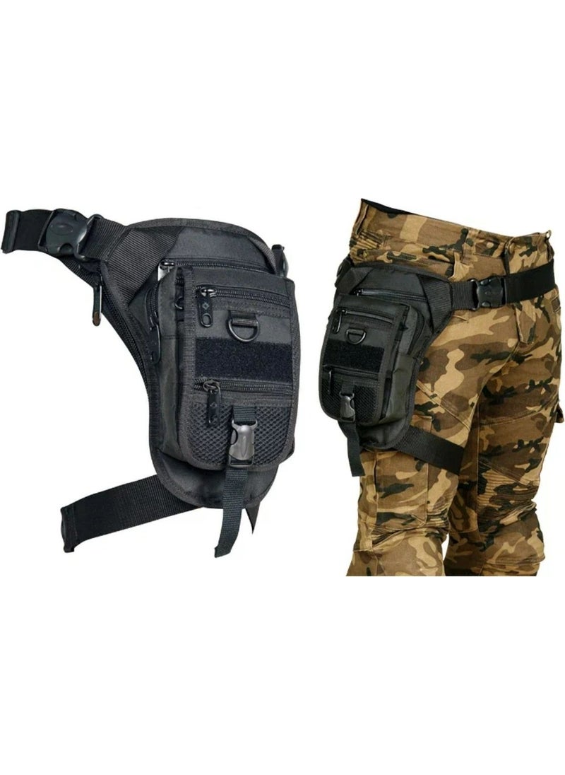Ebakbak Motorcycle Waist Leg Bag Impertex Fabric Belt and Velcro Multifunctional Pocket Motor Bag Je  - Image 1
