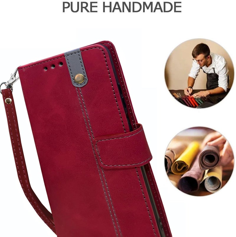 Excelsior Flip Cover for Motorola Moto Edge 50 Fusion, Moto G85 5G | Premium PU Leather | Full Protection (Red) - Image 5