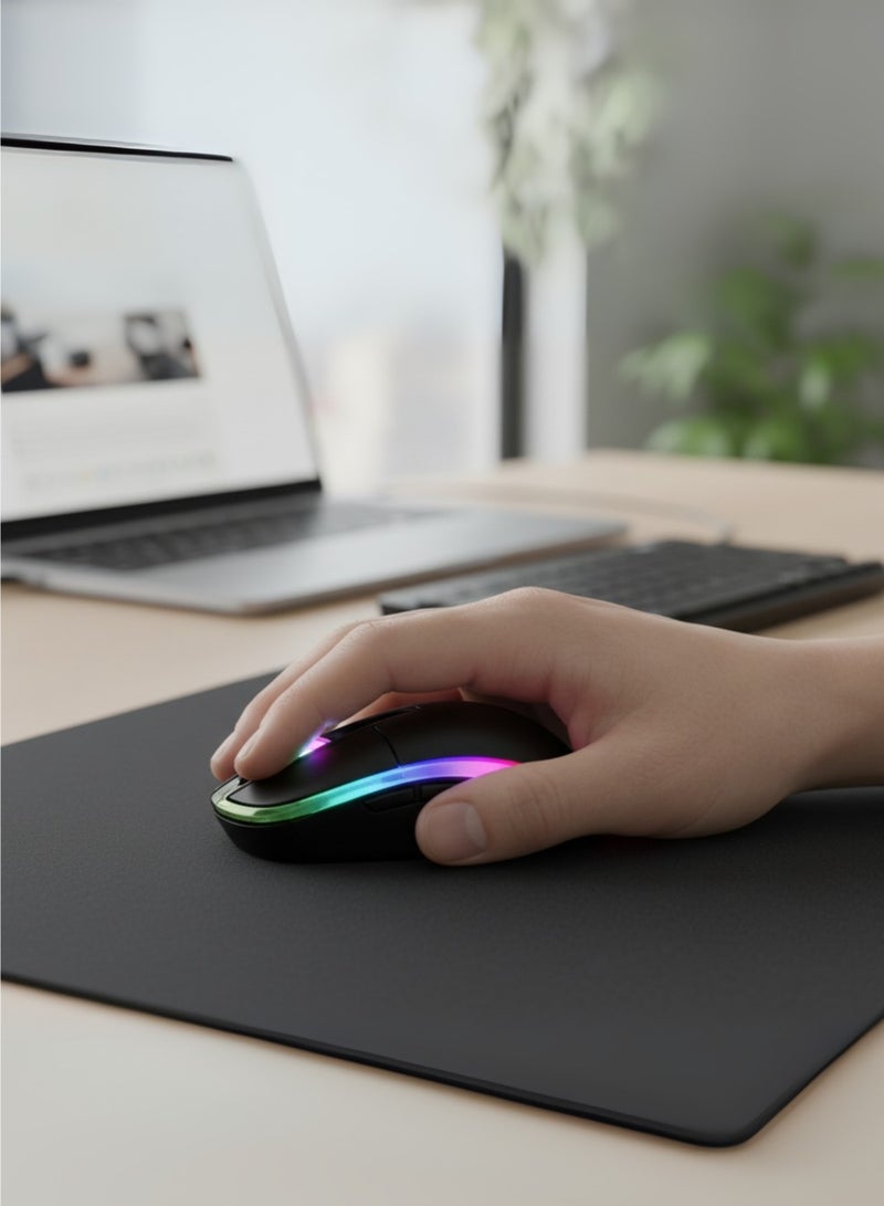 إكستريم ماوس بصري سلكي ثلاثي الأبعاد بمنفذ USB | تصميم مريح وخفيف الوزن | دقة عالية، توصيل وتشغيل فوري | عجلة تمرير LED | لأجهزة الكمبيوتر المحمولة، وأجهزة الكمبيوتر الشخصية، وأجهزة ماك، وأجهزة كروم بوك - أسود - Image 5