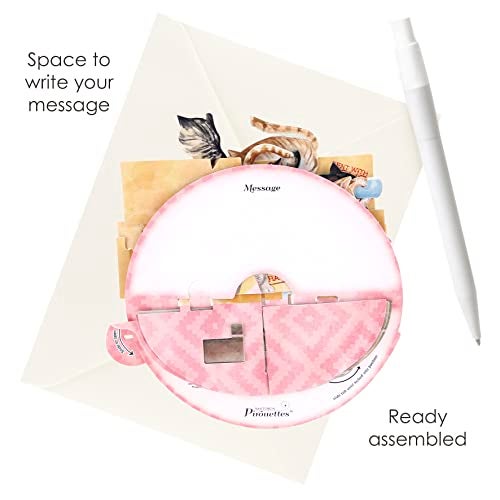 SANTORO Pirouette, 3D Pop Up Greeting Card - Purrrfect Parcel - For Her, For Mum, Mothers Day | Cute Birthday Gifts For Cat Lovers - Image 4
