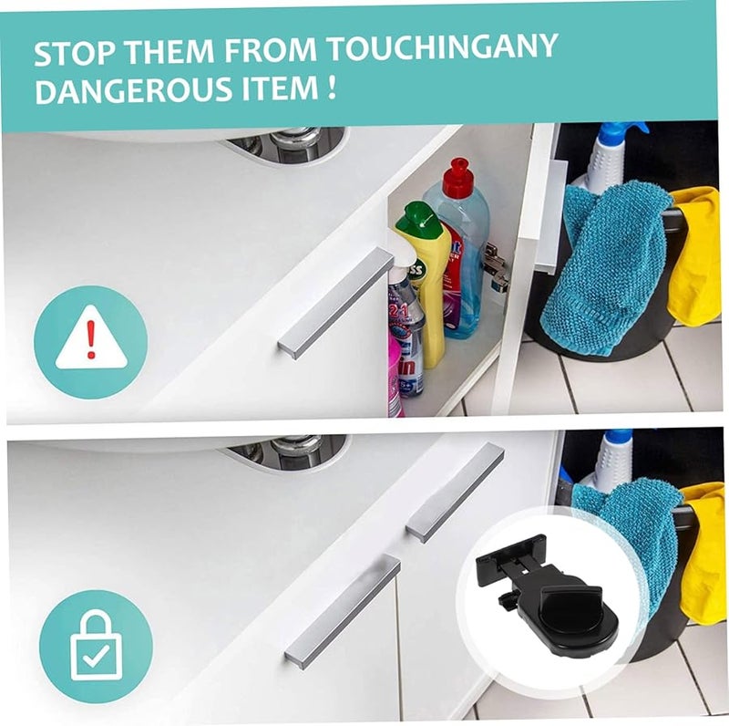 Tehaux Black Sliding Door Lock Adjustable Window Security Lock Easy Installation No Drilling - Image 4