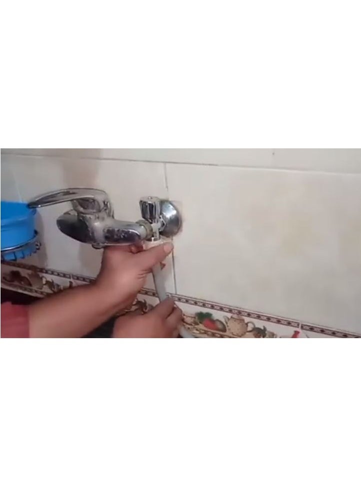 شمس - نطرة خلاط حائطى لتشغيل مخرج اضافى للمياة + جلبة 3/4 فى 1/2 - Image 1