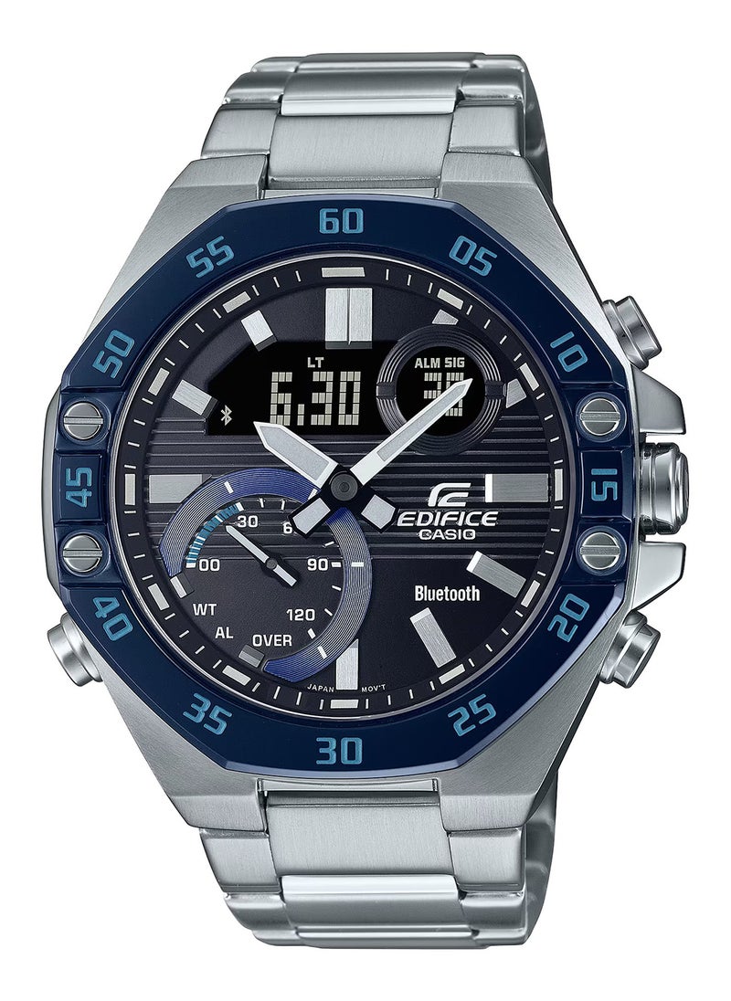 CASIO Men's Analog+Digital Stainless Steel Wrist Watch ECB-10DB-1BDF - 42 Mm  - Image 1