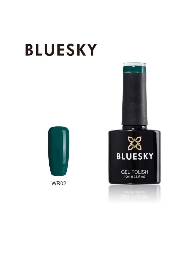 Bluesky Nail Gel Polish GREEN TEAL Deep Dark Teal Green Autumn Winter Color WR02 UV LED Soak Off - Image 1