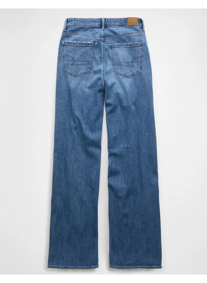 American Eagle AE Dreamy Drape Stretch Super High-Waisted Baggy Wide-Leg Jean