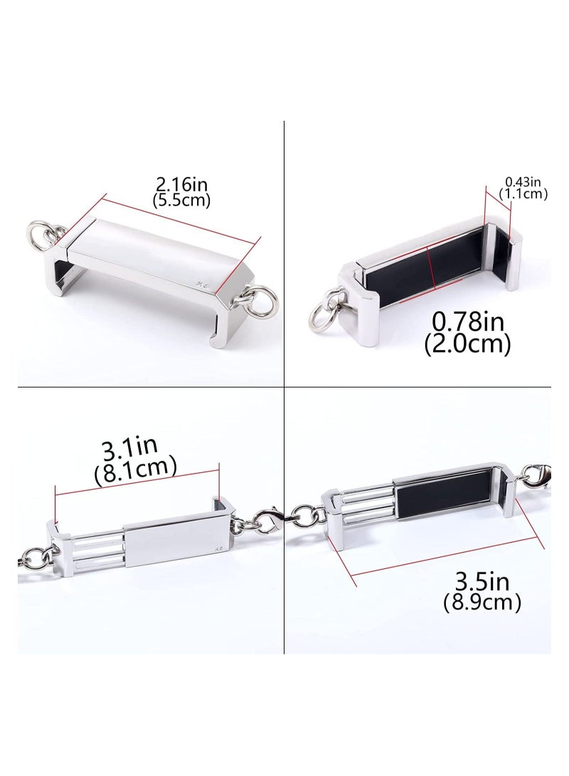 Captaintech SYOSI Portable Metal Chain Phone Clip, Adjustable Crossbody Chain Phone Chain Accessory, Fashionable Accessory, Silver Ball Adjustable Length - Image 2